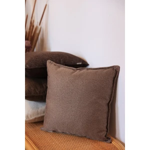 Serrated Kırlent Kılıfı Açık Kahve-kahve (45X45)