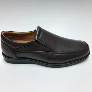 Deri Ortopedik Kahverengi Bağcıksız Kauçuk Tabanlı Kışlık Erkek Ayakkabı C-49138