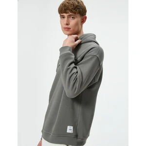 Oversize Kapşonlu Sweatshirt Dikiş Detaylı Uzun Kollu