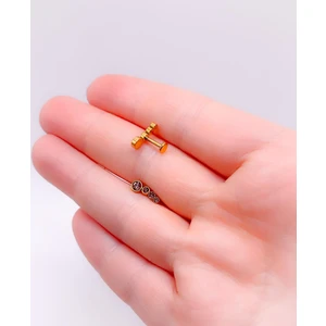 Cerrahi Çelik Dörtlü Zirkon Taşlı Kıkırdak Helix Tragus 1 Adet Piercing