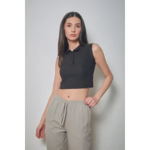 Fitilli Polo Yaka Crop Body