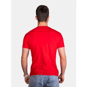 Unisex %100 Pamuk Standart Kesim Sıfır Yaka Kısa Kollu Kırmızı T-Shirt