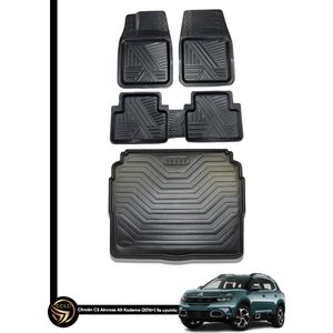 Citroen C5 Aircross 3D Zebra Oto Paspas ve Araca Özel Kauçuk Bagaj Havuzu Seti