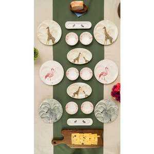 Heda Porselen Doğa Porselen 16 Parça 6 Kişilik Kahvaltı Takımı