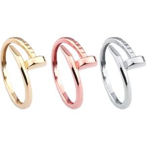 X-lady Accessories Kartier Model  3 Renk Kombin Çivi Yüzük Unisex Model - 2274