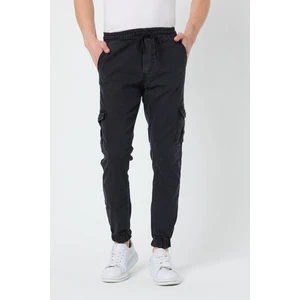 Tarz Cool Erkek Yan Cepli Bel Paça Lastikli Jogger Pantolon