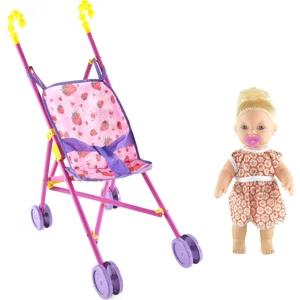 Oyuncak Ağlayan Bebek Baston Pusetli Set