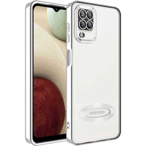 Tekno Grup Samsung Galaxy A12 Kılıf Kamera Korumalı Logo Gösteren Omega Kapak + Nano Ekran Koruyucu