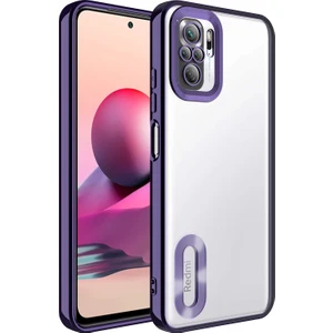 Tekno Grup Xiaomi Redmi Note 10 Kılıf Kamera Korumalı Logo Gösteren Omega Kapak + Nano Ekran Koruyucu