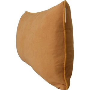 2'li Kadife Dokulu Fitilli Dikdörtgen Kırlent Kılıfı Sarı