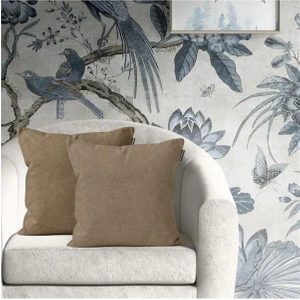 2'li Kadife Dokulu Kırlent Kılıfı Camel