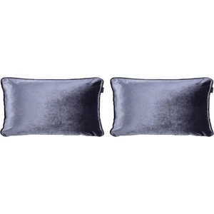 2'li Kadife Dikdörtgen  Kırlent Kılıfı Antrasit