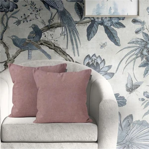 2'li Kadife Dokulu Kırlent Kılıfı Gül Kurusu