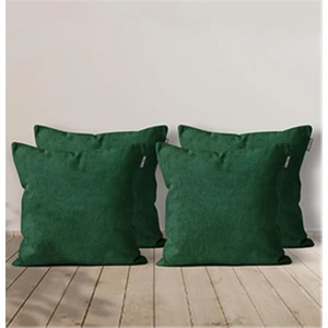 4'lü Kadife Dokulu Kırlent Kılıfı Yeşil