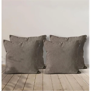 4'lü Kadife Dokulu Kırlent Kılıfı Vizon