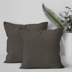 2'li Keten Görünümlü Kırlent Kılıfı Antrasit