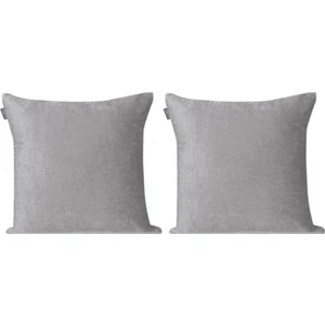 2'lı Kadife Şönil Kırlent Kılıfı Gri