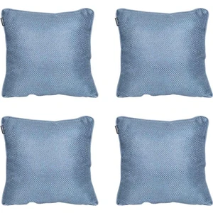 4'lü Hasır Dokulu Fitilli Çift Taraflı Kırlent Kılıfı Mavi