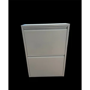 2'li Metal Ayakkabılık Beyaz