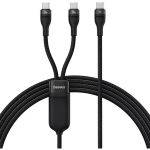 1.5m 100W Mega Hızlı Type To 2x Type C Şarj ve Data Kablosu, Kopmaz Yıpranmaz Type C Kablo