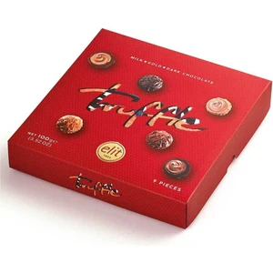 Elit Çikolata Sütlü Bitter Gold Çikolata Truffle Kırmızı Kutu 100 gr Glutensiz