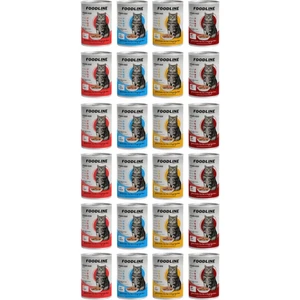 Karışık 4 Çeşit Yetişkin Kedi Konservesi 400 gr x 24 Adet