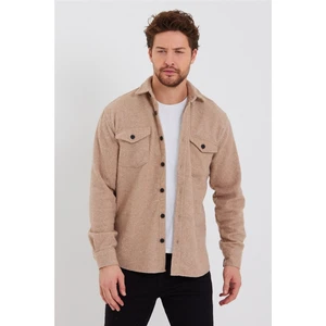 Tarz Cool Erkek Slim Fit Uzun Kollu Çift Cepli Ekoseli Oduncu Gömlek
