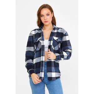 Tarz Cool Erkek Slim Fit Uzun Kollu Çift Cepli Ekoseli Oduncu Gömlek