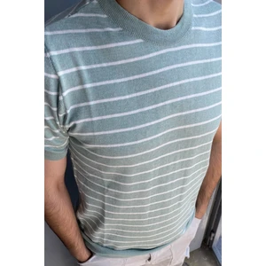 Tarz Cool Erkek  Şeritli Triko T-Shirt