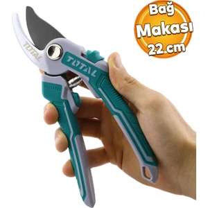 Bağ Makas Bahçe Bitki Çiçek Gül Ağaç Üzüm Filiz Çubuk Çıbık Dal Budama Kesme Bıçkı Makası 220 mm