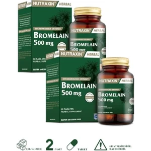 2'li Ekonomik Paket Nutraxin Bromelain 500 Mg 60 Tablet