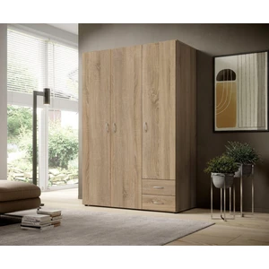 T Designo Ahu Giyinme Dolabı - Çok Amaçlı Dolap - Gardırop 120 Cm-3 Kapaklı-2 Çekmeceli