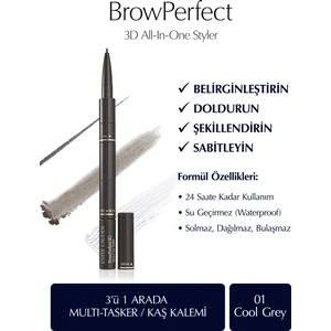 Estee Lauder Kaş Kalemi - Browperfect 3D All-In-One Styler Multi-Tasker 01 Cool Grey