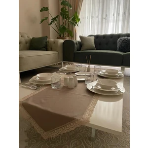 Kuzenler Mobilya Yer Sofrası Metal Katlanır Ayaklı Aytaşı (MDF)