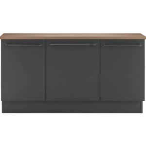 T Designo Merlin Mutfak Alt Modül 180 cm Antrasit - Tezgah Dahil