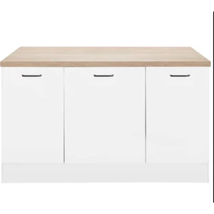 T Designo Devin Mutfak Alt Modül 130 cm Beyaz - Tezgah Dahil