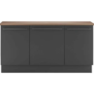 T Designo Merlin Mutfak Alt Modül 160 cm Antrasit - Tezgah Dahil