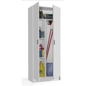 T Designo Belinay Paspas,süpürge-Temizlik Malzeme Dolabı- Çok Amaçlı Dolap Paspas-Vileda Banyo Dolabı Beyaz
