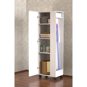 T Designo Burçin Paspas,süpürge-Temizlik Malzeme Dolabı- Çok Amaçlı Dolap Paspas-Vileda Banyo Dolabı Beyaz
