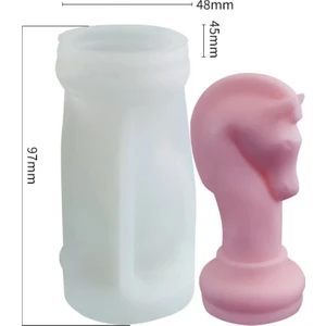 Haicheng Shop Şövalye Tarzı Dıy Mum Silikon Kalıp Satranç Şekli Reçine Kalıpları Yaratıcı Aromaterapi Mum Alçı Çikolatalı Sabun Yapımı Ev Dekorasyonu (Yurt Dışından)