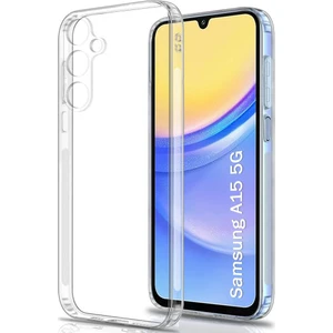 Case World Caseworld Samsung Galaxy A15 Kapak Kamera Korumalı Tıpalı Şeffaf Silikon Kılıf