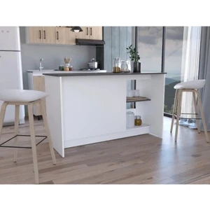 T Designo Bengi Mutfak Adası - ANTRASIT-150 Cm-Oturma Alanlı-Masa