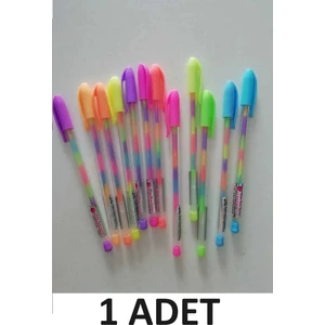 1 Adet Yazdıkca Renk Değiştiren Gökkuşağı Kalem Seti 1 Adet