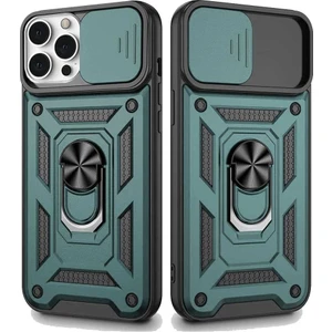 Smart Tech Apple iPhone 13 Pro Uyumlu Kızaklı Kamera Korumalı Tank Kılıf