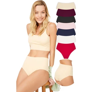 Yüksek Bel Basic Lazer Kesim Bikini Külot 7'li Paket - 2