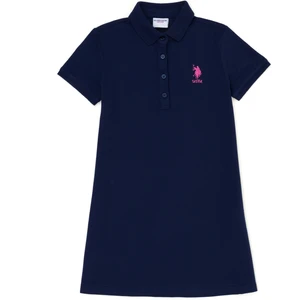 U.S. Polo Assn. Kız Çocuk Lacivert Ksıa Kol Örme Elbise 50270098-VR033