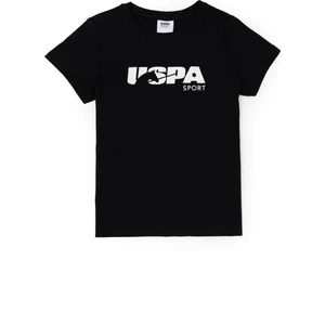 U.S. Polo Assn. Erkek Çocuk Siyah Bisiklet Yaka Tişört 50281843-VR046