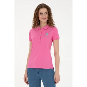 U.S. Polo Assn. Kadın Pembe Basic T-Shirt 50262699-VR041