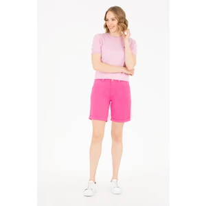 U.S. Polo Assn. Kadın Pembe Şort / Bermuda 50263220-VR041