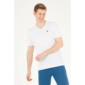 U.S. Polo Assn. Erkek Beyaz Tişört Basic 50263203-VR013